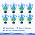 Aquarium Fish Tank Decorations 8 PCS Small Blue Tree Artificial Plastic Fish Tank Plants Ornaments Safe for Betta Fish by Vtapliea