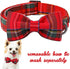 Adjustable Soft and Comfy Bowtie Collars for Small Medium Large Dogs, Unique Style Paws Christmas Dog and Cat Collar