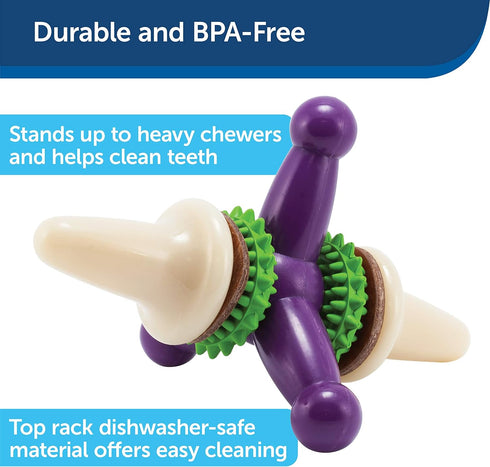 PetSafe Busy Buddy Large Dog Toy – Treat Holding Jack for Strong Chewers – Challenging with Treat Rings Included