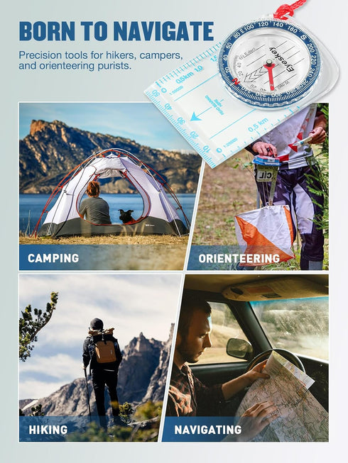 Eyeskey Premium Orienteering Compass for Hiking & Navigation
