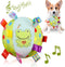 Dog Squeaky Plush Ball Toy with Straps, 6 Inches Soft Stuffed Ball with Cotton Material and Bell for Fetch