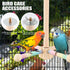 BOXOB 360 Bird Stand Perch Toy, Wooden Degree Free Rotation Interactive Spinning Parakeet Toys Practical Parrots Cages