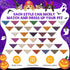 72 Sanwuta Pcs Halloween Dog Bandana Bulk Washable Puppy Triangle Scarfs Halloween Pumpkin Cat Bandanas Adjustable Soft