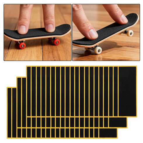 Sinbana 60pcs 11x3.8cm/4.33x1.5in Fingerboard Grip Tapes, Strong Adhesive Anti Slip Stickers PET Backing Foam Tape