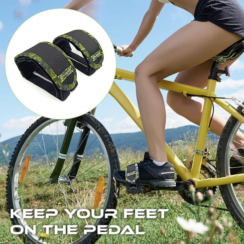 Outdoor Bike Pedal Straps, Toe Clips Straps Tape 2 PCS