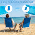 1 Pack 220lbs,Blue Heavy Duty Steel Beach Chair,Beach Chair with Umbrella,Outdoor Folding Chair High Strength Cleanable