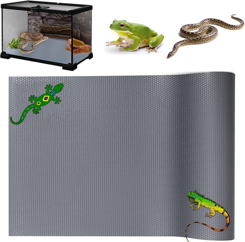 Reptile Substrate Liner, Non-Adhesive Carpet for Terrarium, 17.7x39.4 inch, Bearded Dragon Tank Accessories