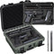 Turokacase Pistol Case for 2 Handguns TSA Approved Hard Shell Gun Case with