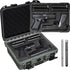 Turokacase Pistol Case for 2 Handguns TSA Approved Hard Shell Gun Case with