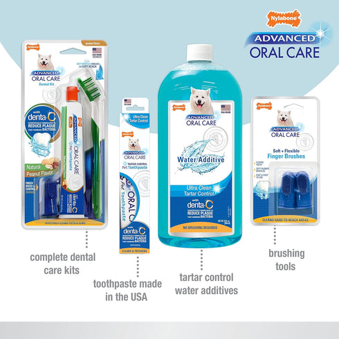 Nylabone Advanced Oral Care Dog Water Additive - Liquid Tartar Remover for Dental Care, 16 oz.