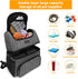 Dog Diaper Bag for Traveling, Airline Approved with 2 Food Storage Containers, Pet Camping Essentials (Gray)