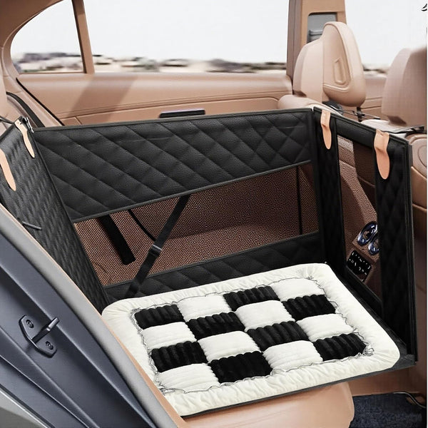 QPK Dog Car Seat Cushion for Carriers & Crates, Pet Travel Mat with