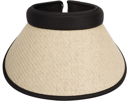 Wide Brim Sun Visor Hat Large UV Protective Beach Cap Womens Outdoor Tennis Straw Hats