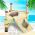 Small Floating Basking Platform for Aquatic Turtles, Decorative Aquarium Dock with Ramp Ladder