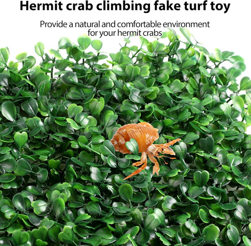 Orchidleaf 10x10 Inch Hermit Crab Climbing Toy Fake Turf Hermit Crab Climbing Wall, Terrarium Climbing Wall Habitat