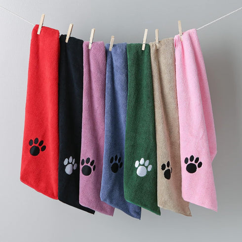 Bone Dry Pet Grooming Towel Collection, Absorbent Microfiber Drying Set, 15x30, Hunter Green, 3 Count