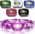 LED Headlamp Flashlight for Adults & Kids, Lightweight, Waterproof, Purple, 3 AAA Batteries Included