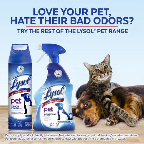 15oz (Pack 3) Lysol Pet Odor Eliminator Spray, Sanitizing and Disinfecting Spray for Pet Odors