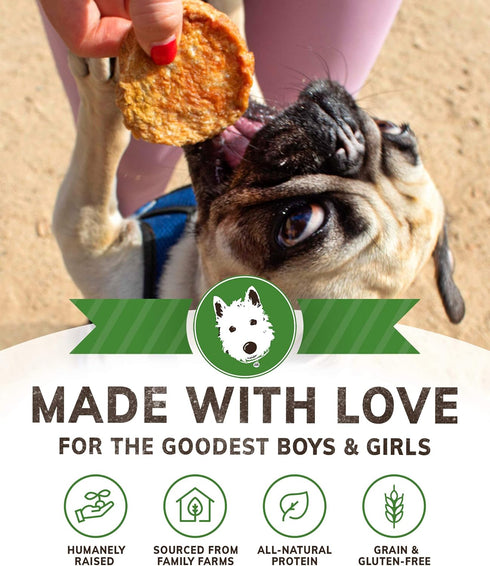 Wiley's Chicken Clucks Pet Treats | All Natural Pet Treats for Dogs | Grain Free Dog Treats Made in USA | Natural