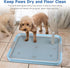 20"x14" 8pcs CUHIOY Dog Potty Tray Toilet - Indoor Pee Pad Holder with Training Pads, Puppy Mesh Potty with Secure