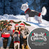 PETCARE Reindeer Christmas Dog Sweater, Gray Cat Sweater Vest, Holiday Dog Clothes for Small Medium Large Dogs