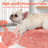 rabbitgoo Calming Dog Bed for Small Medium Dogs, 30 inches, Machine Washable, Non-Slip Round Fluffy Plush Faux Fur, Pink