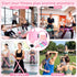 Teyva Daily 11 Set 3 Pcs Pink Yoga Accessories for Women, Home Pilates Essential Kit for Workout Gym Lover Gifts
