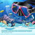 4 1 Set Set Swimming Snorkeling Gear for Kids, in Child Mask Fins Snorkel with Panoramic View Anti Fog Mask, Dry Top