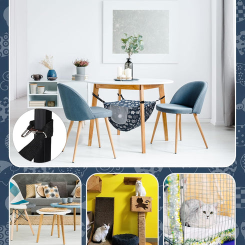 2 Pieces Cat Cage Hammock, Double Layer Soft Plush Hanging Pet Bed for Indoor Cats, Kittens, Ferrets, and Small Animals