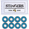 Yellow Jacket Pro Longboard Bearings, Premium Skateboard Bearings 608, ABEC 11, Bomber Blue (Pack of 8)