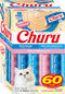 INABA Churu Cat Treats, Grain-Free, Lickable, Squeezable Creamy Purée Cat Treat/Topper, 60 Servings, 3 Flavor Variety