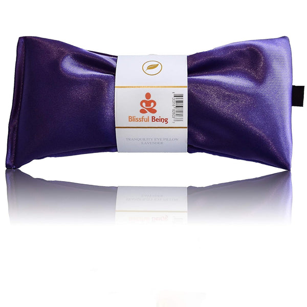 Lavender Silk Eye Pillow - Aromatherapy Eye Pillows for Meditation and Relaxation (Amethyst)
