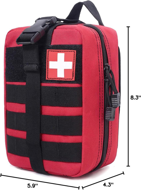 Honestptner 600D Molle Pouch, Sturdy Nylon Tactical Medical Pouch,Rip-Away EMT First Aid Pouch (Bag Only)