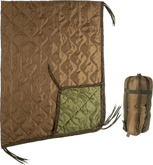 USGI Industries Military Woobie Blanket, Thermal Insulated Camping Blanket with Carry Bag