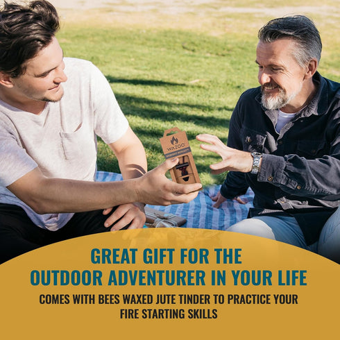 Wazoo The Bushcraft Fire Starter Necklace - USA Handcrafted Survival Necklace for Men