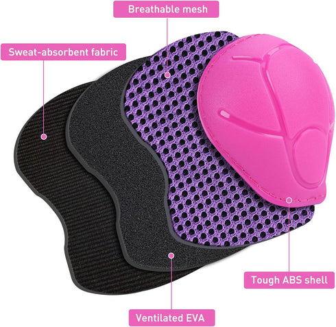 SAMIT Knee Pads for Kids 3-8 Years, Boys Girls Protective Gear Set, Toddler Knee and Elbow Pads with Wrist Guards, 6 in