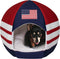Maccabi Art US Country Dog Bed, Sports Themed Pet Bed, Fits Small Dogs, Puppies, Cats, Non-Slip Igloo Design, 16 x 18 x