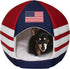 Maccabi Art US Country Dog Bed, Sports Themed Pet Bed, Fits Small Dogs, Puppies, Cats, Non-Slip Igloo Design, 16 x 18 x