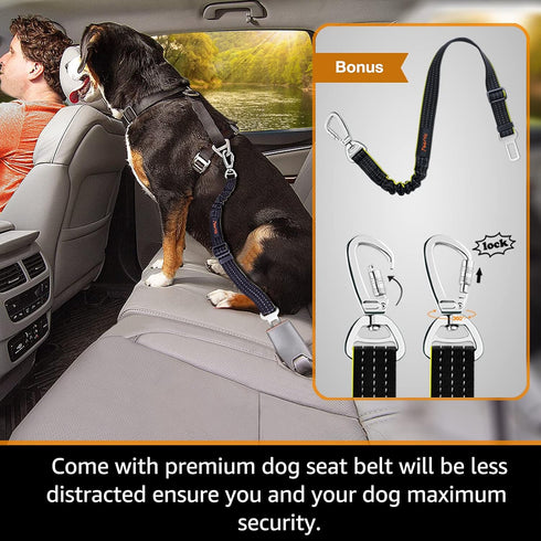 iBuddy Dog Car Seat Covers, 100% Waterproof, Pet Seat Cover with Side Flaps for Back Seat of Car/SUV/Truck