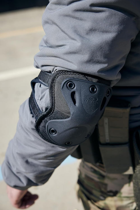 HATCH XTAK Tactical Military Elbow Pads, One Size Fits Most, Black
