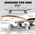 Magneto Complete Skateboard - Maple Wood, ABEC 5 Bearings, Double Kick Concave Deck for Kids, Beginners, Teens & Adults