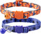 BoomBone 2 Pack Cat Halloween Collar, Pumpkin and Purple Dog Collars for Small Dogs