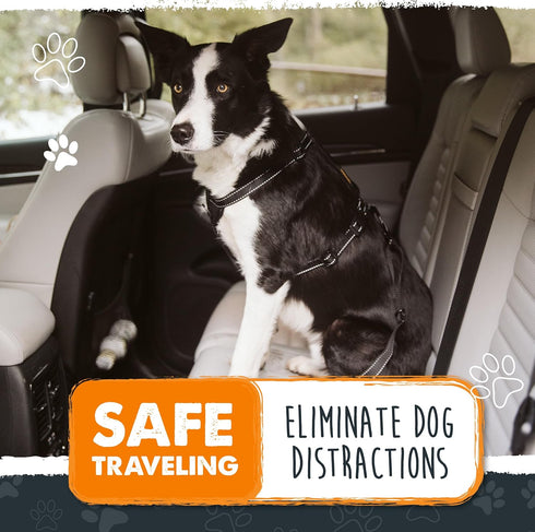 Mighty Paw Dog Seat Belt for Car, Heavy-Duty Design with Aviation Grade Aluminum Carabiner, Adjustable Harness for Pets