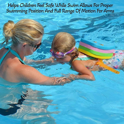 Kids Swim Float Back Belt: Pool Bubble Water Trainer Training Device for Ages 3-12