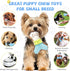 6 Pack Puppy Teething Toys, Blue Small Breed Chew Toys with Rope, Plush Squeaky Set for Interactive Pet Play