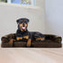 Furhaven Orthopedic Dog Bed for Large Dogs, Removable Bolsters, Washable Cover, Plush Suede Sofa, Espresso, Jumbo/XL