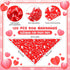 120 Youyole Pcs Valentine's Day Dog Bandana Bulks Love Dog Bandanas Valentine's Day Pet Scarf Soft Cat Triangle Scarves