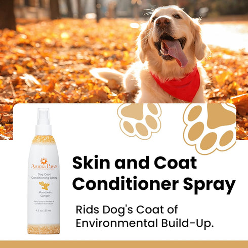 Scented Dog Coat Spray, Cleansing, Conditioning, Moisturizing, Toxin Free Ingredients, Aromatic Grooming Puppy Spray,