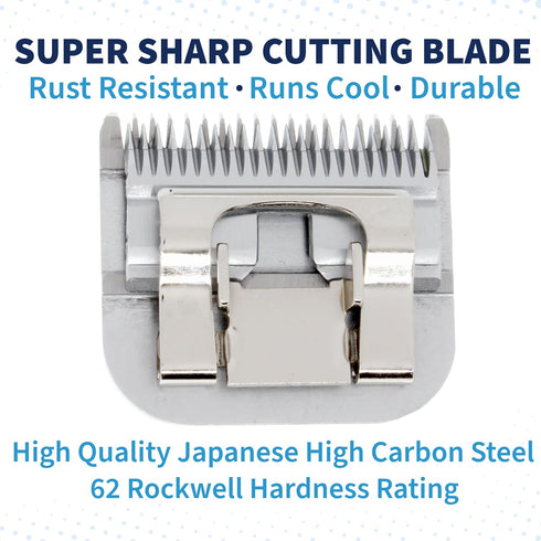 Detachable A Series 4f Blade Dog Grooming - Cuts Length 3 3/8" - 9.6mm, Japanese High Carbon Steel, Compatible A5 Series
