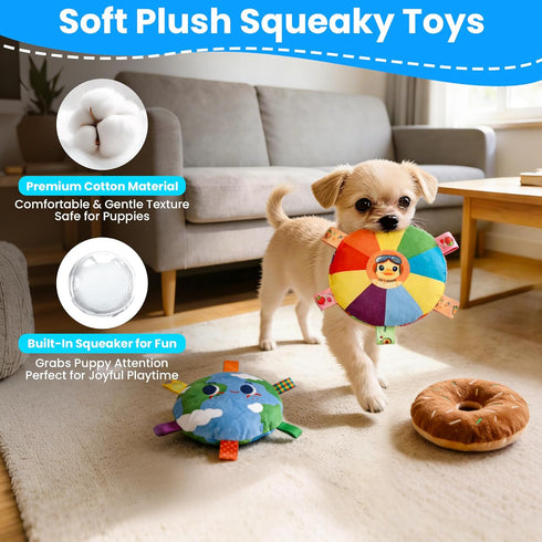8 Almaro Puppy Play Gym with Hanging Toys Indoor Enrichment Activity Center for Puppies & Small Dogs Stable A-Frame